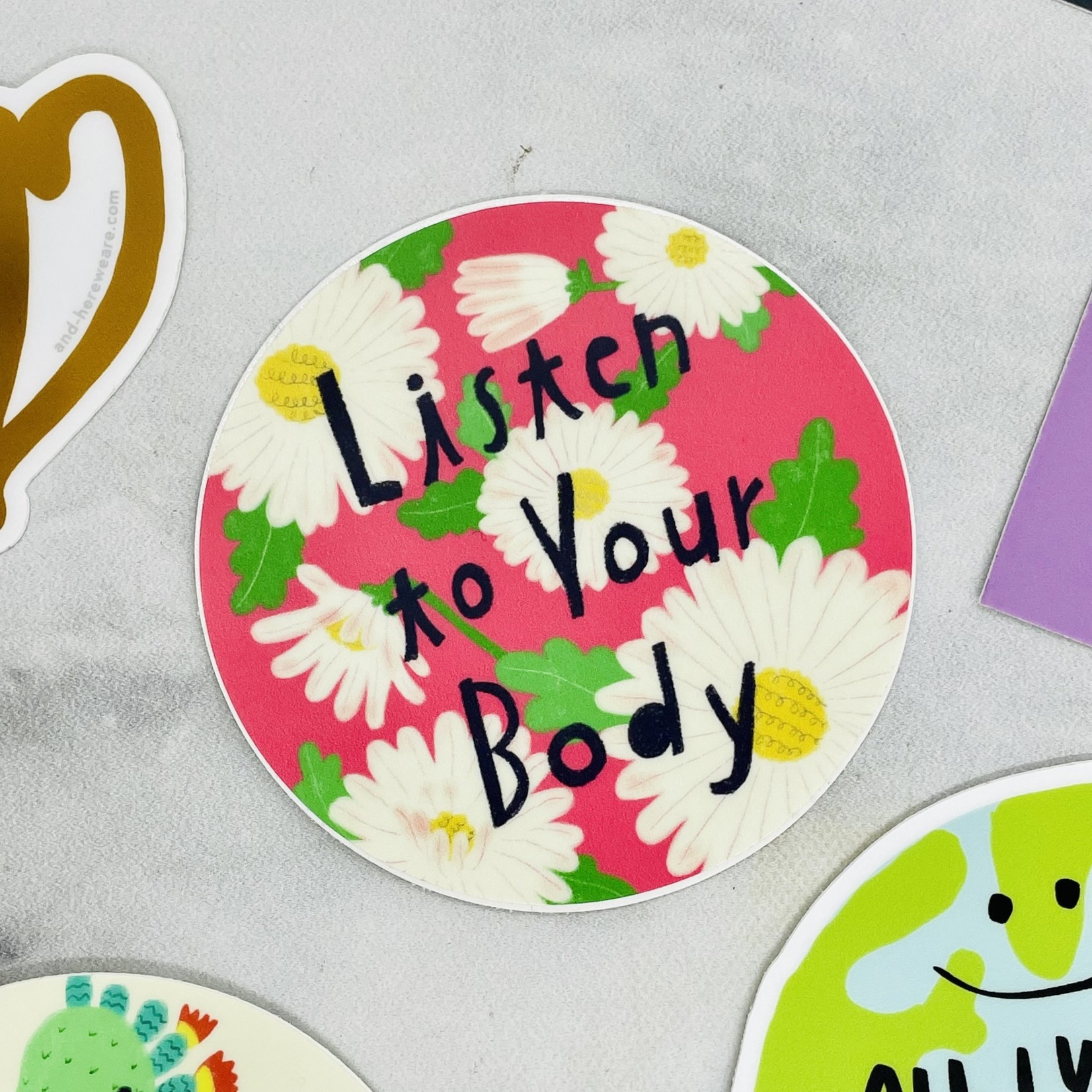 Honeyberry Studios Listen to Your Body Sticker