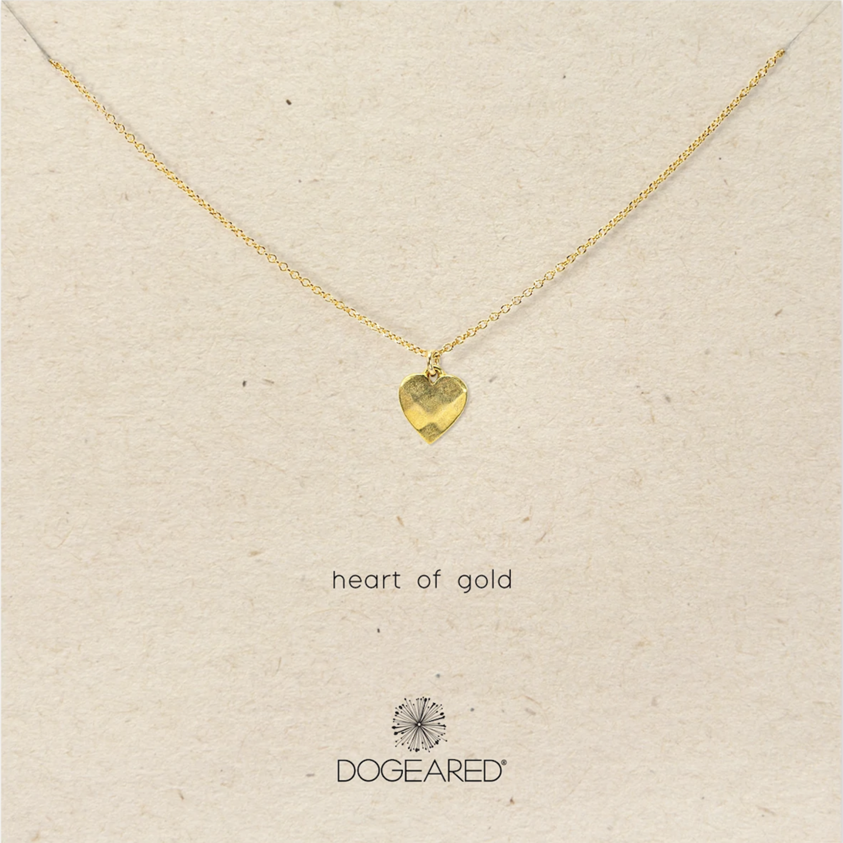 Heart of Gold Necklace, gold dipped