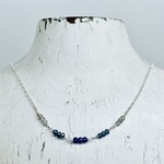 Judy Brandon Jewelry Amethyst, Quartz, and Labradorite on Sterling Silver Necklace