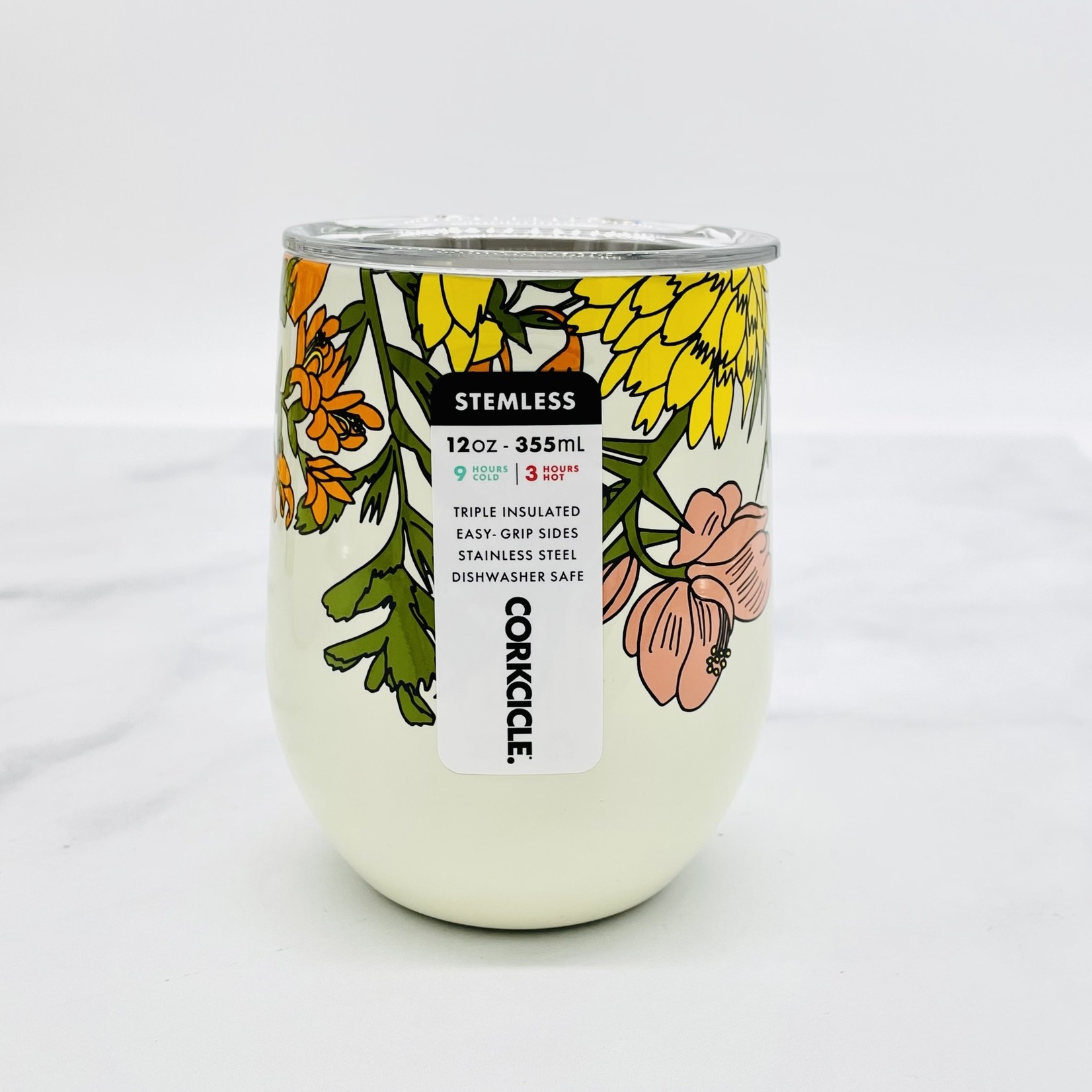 Cream Wildflower Insulated Drinkware