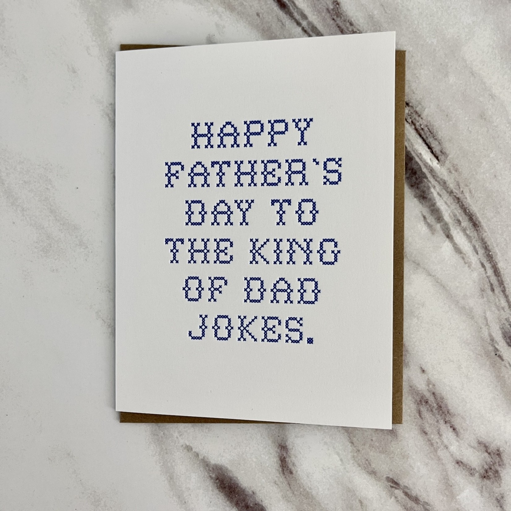 Huckleberry Letterpress King of Dad Jokes Letterpress Card