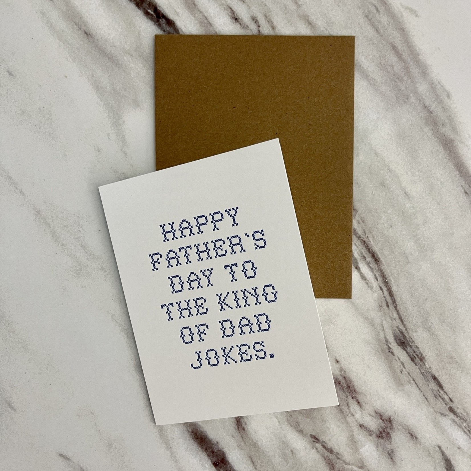 Huckleberry Letterpress King of Dad Jokes Letterpress Card