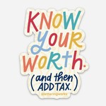 Lettering Works Know Your Worth Sticker