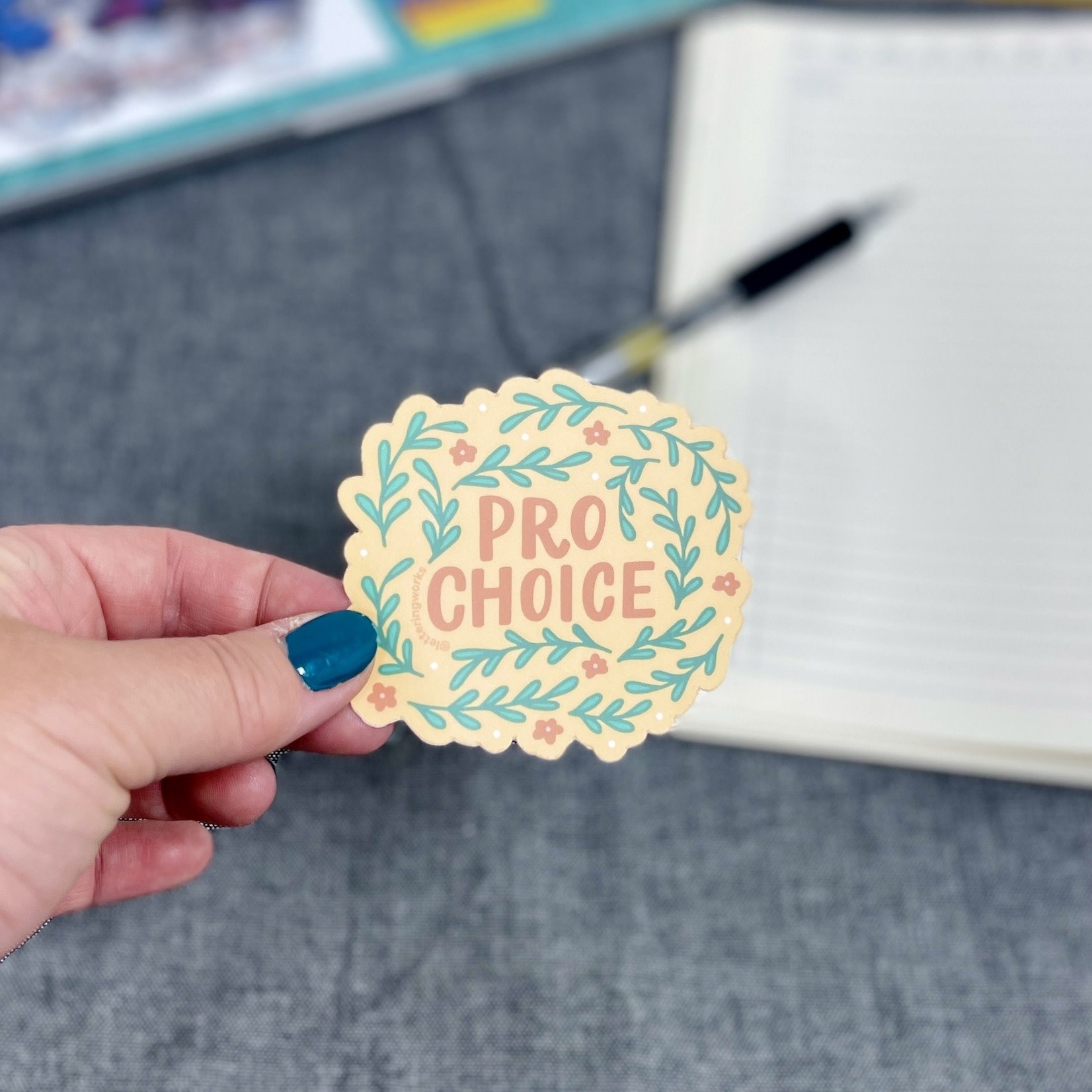 Lettering Works Pro Choice Floral Sticker