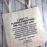 Power & Light Press Planned Parenthood Tote - every tote sold provides a $6 donation to Planned Parenthood