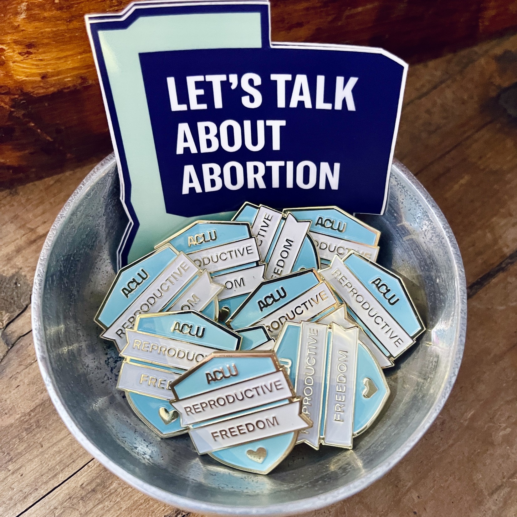 ACLU Reproductive Freedom Pin 100% of Sales goes to the ACLU of Indiana