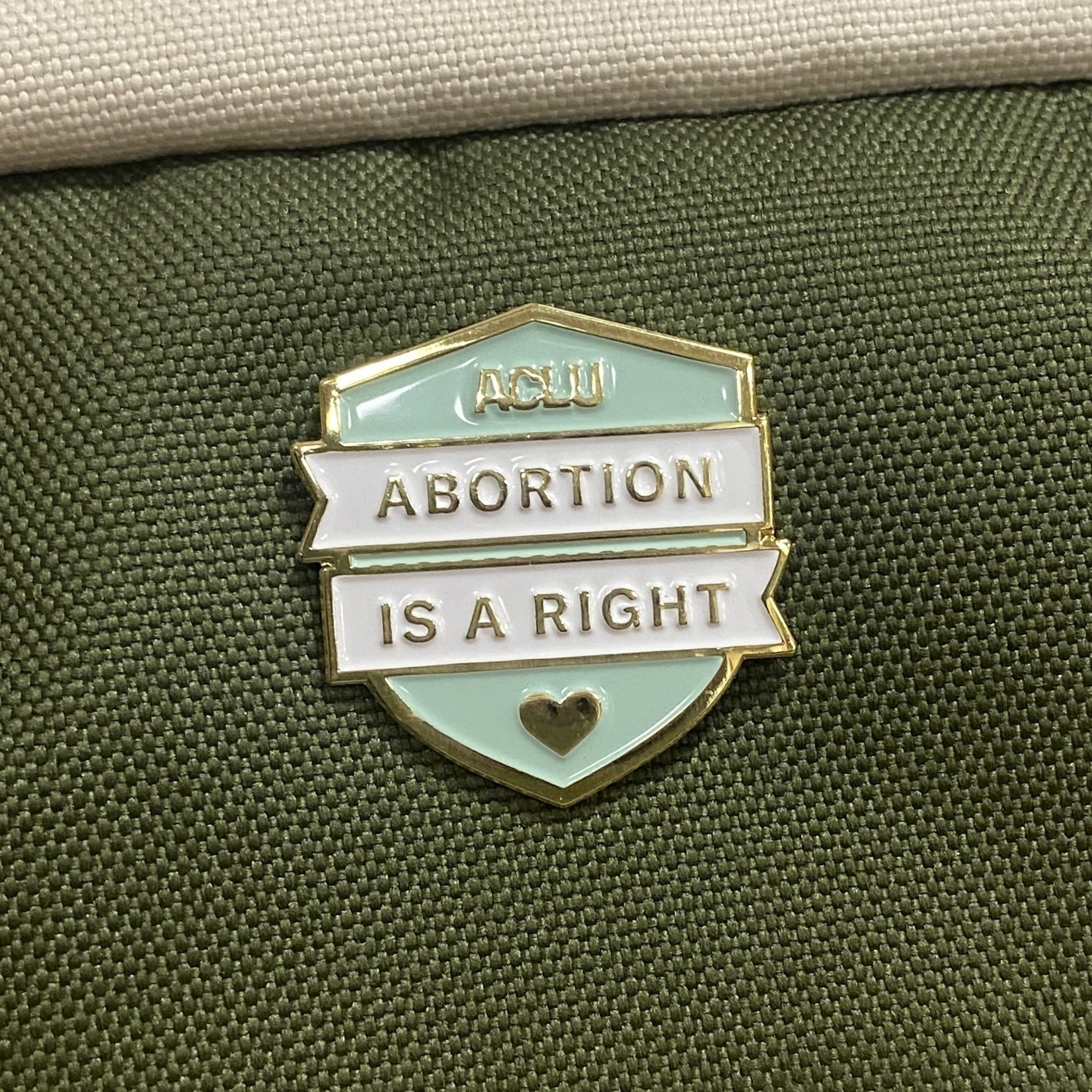 ACLU Abortion is a Right pin - 100% of Sales goes to the ACLU of Indiana