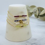 Laura Stark Designs Handmade Gemstone + Gold Brick Bracelet