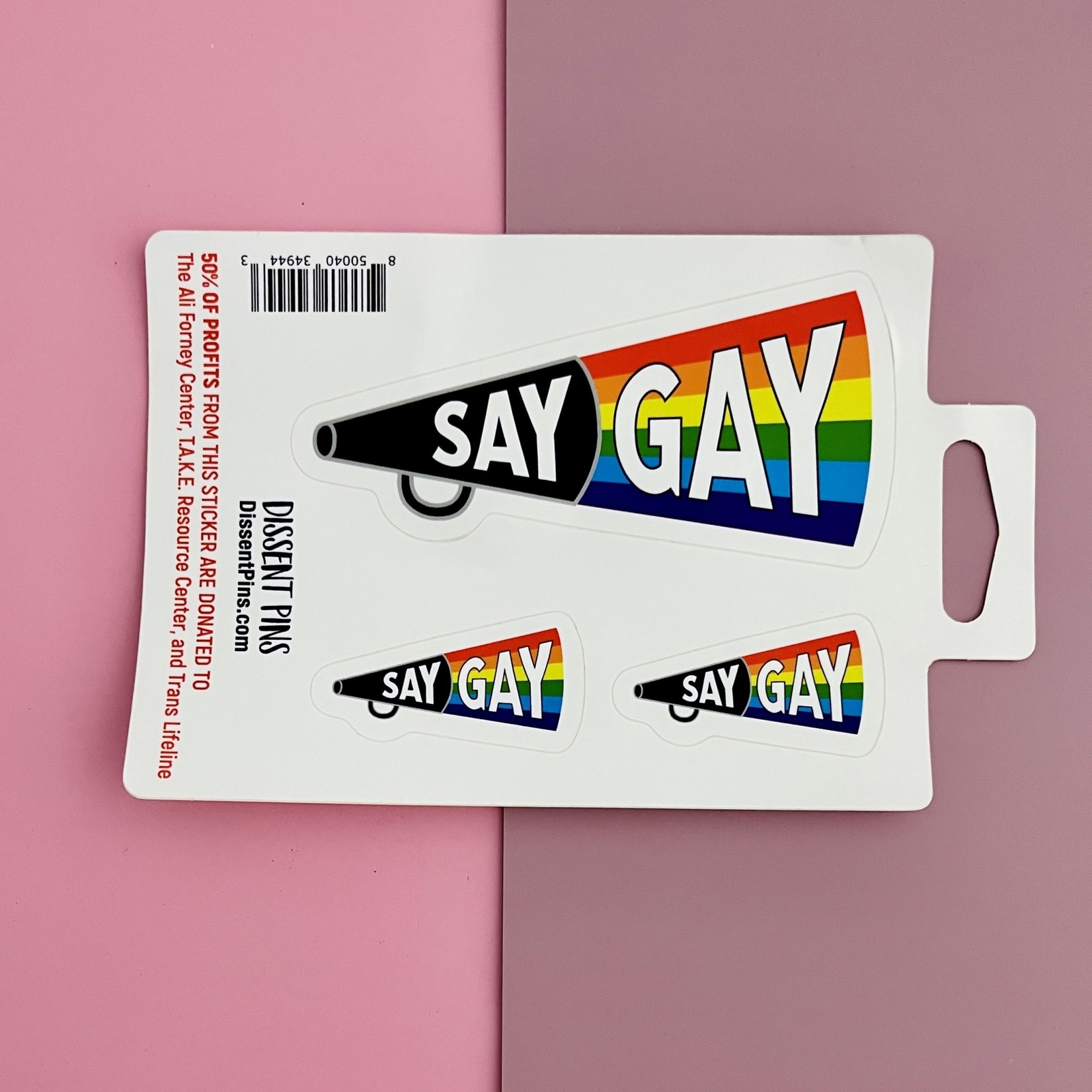 Say Gay Megaphone Sticker DNO