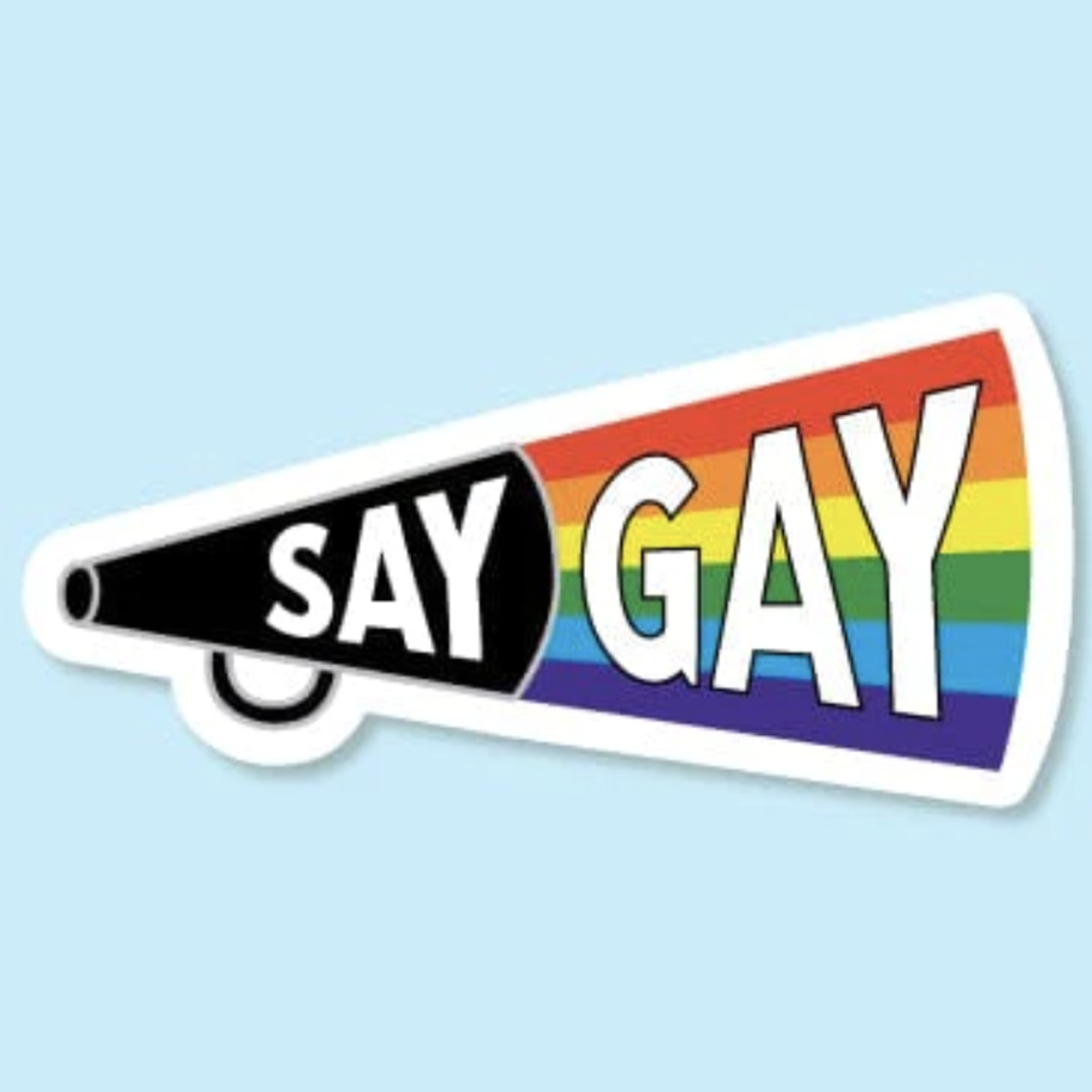 Say Gay Megaphone Sticker DNO