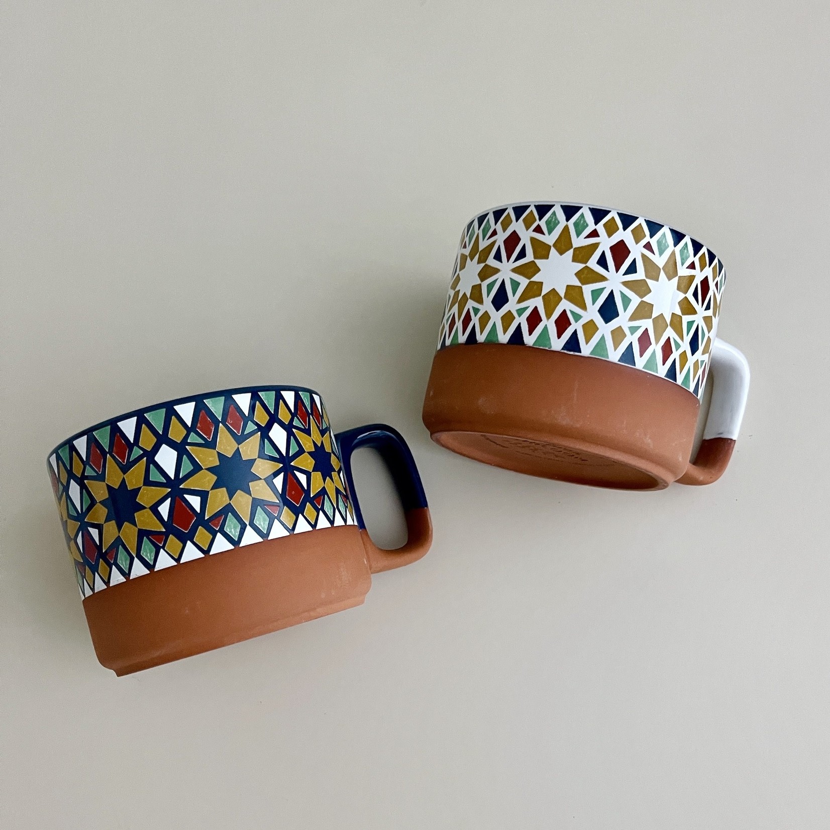 Kaleidoscope Terracotta Mugs Set of 2