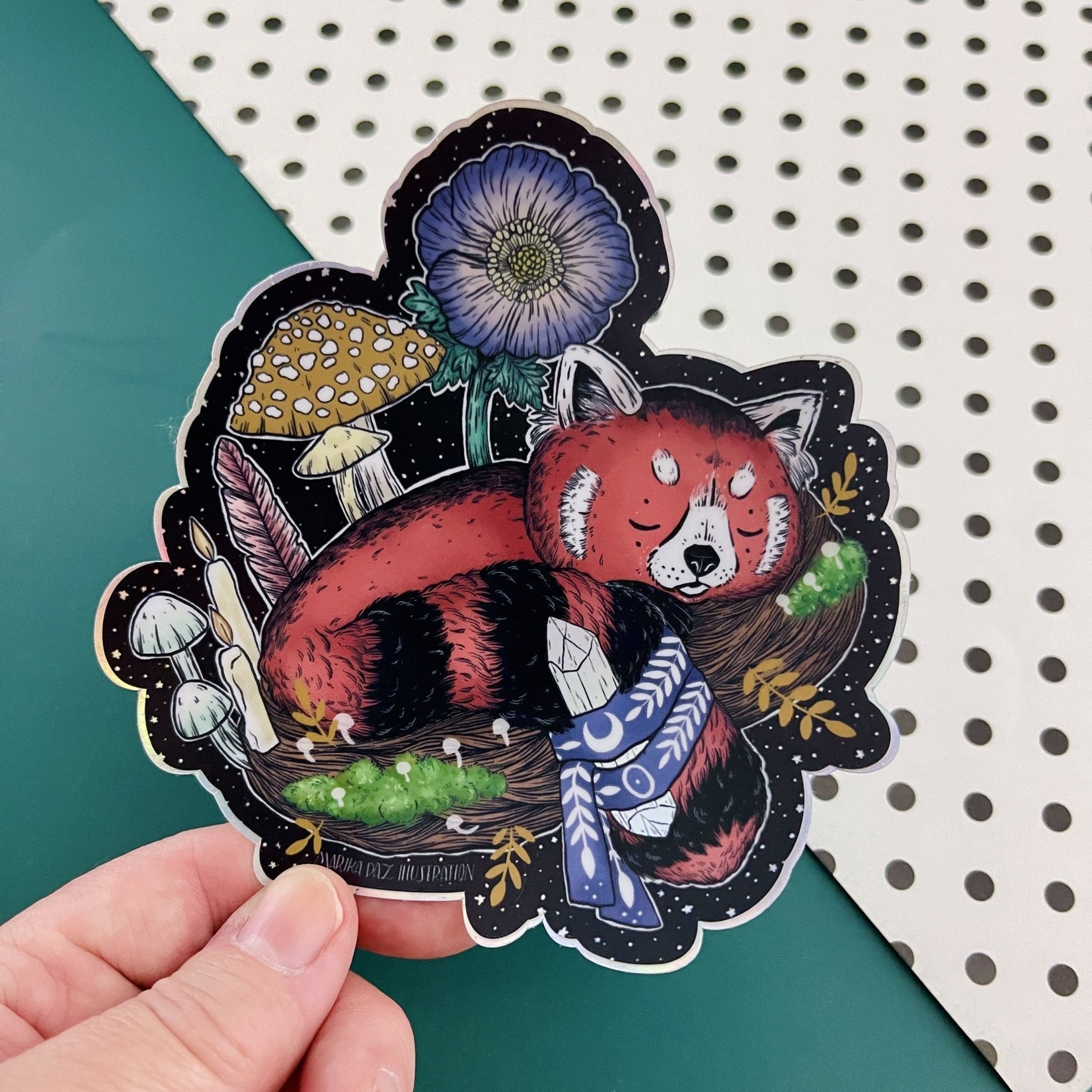 Marika Paz Illustration Magical Red Panda Sticker