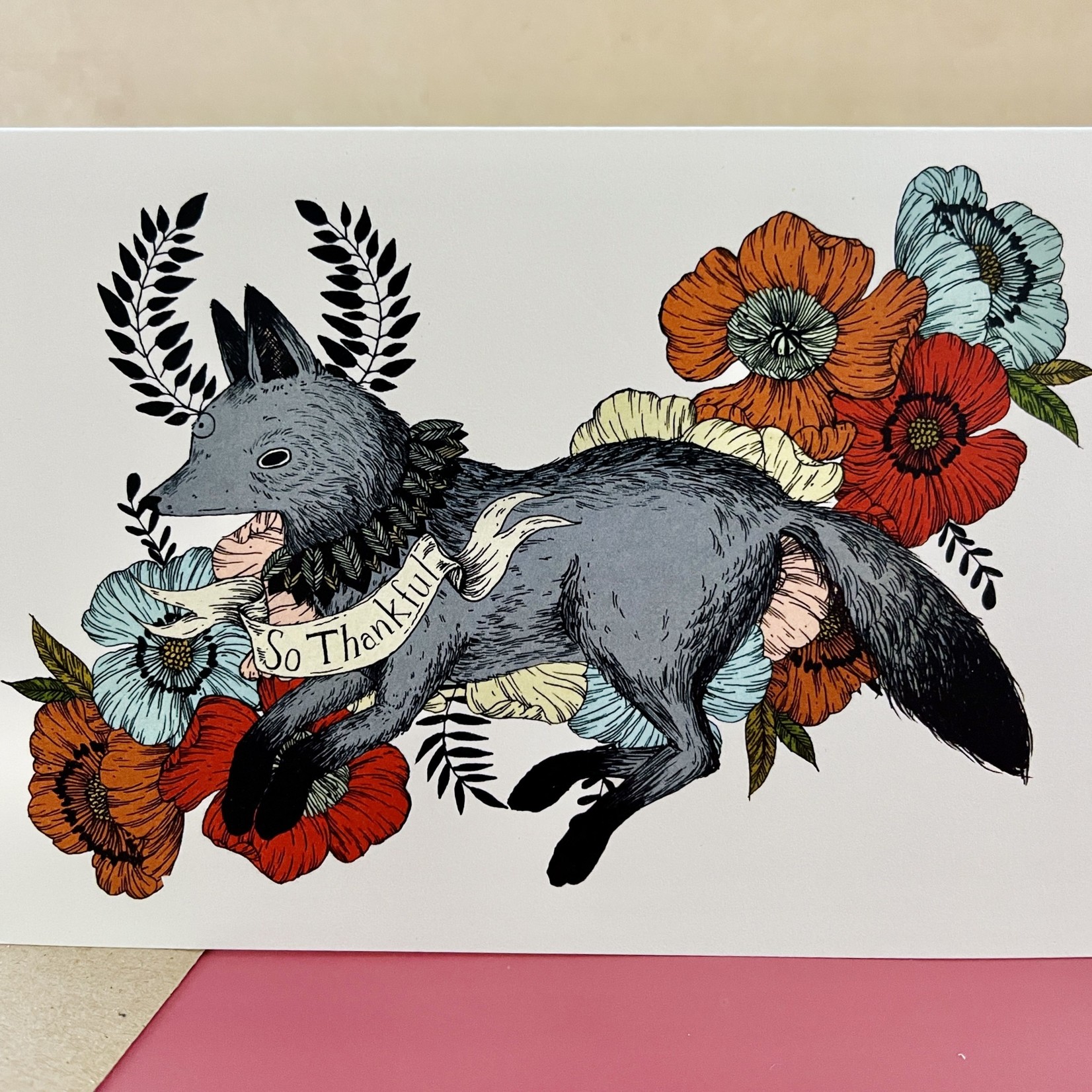 Marika Paz Illustration So Thankful (woodland fox) card