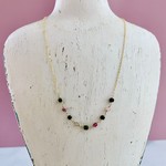 Judy Brandon Jewelry Watermelon Tourmaline Necklace in Goldfill