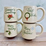 Stoneware Mug With Holiday Greeting