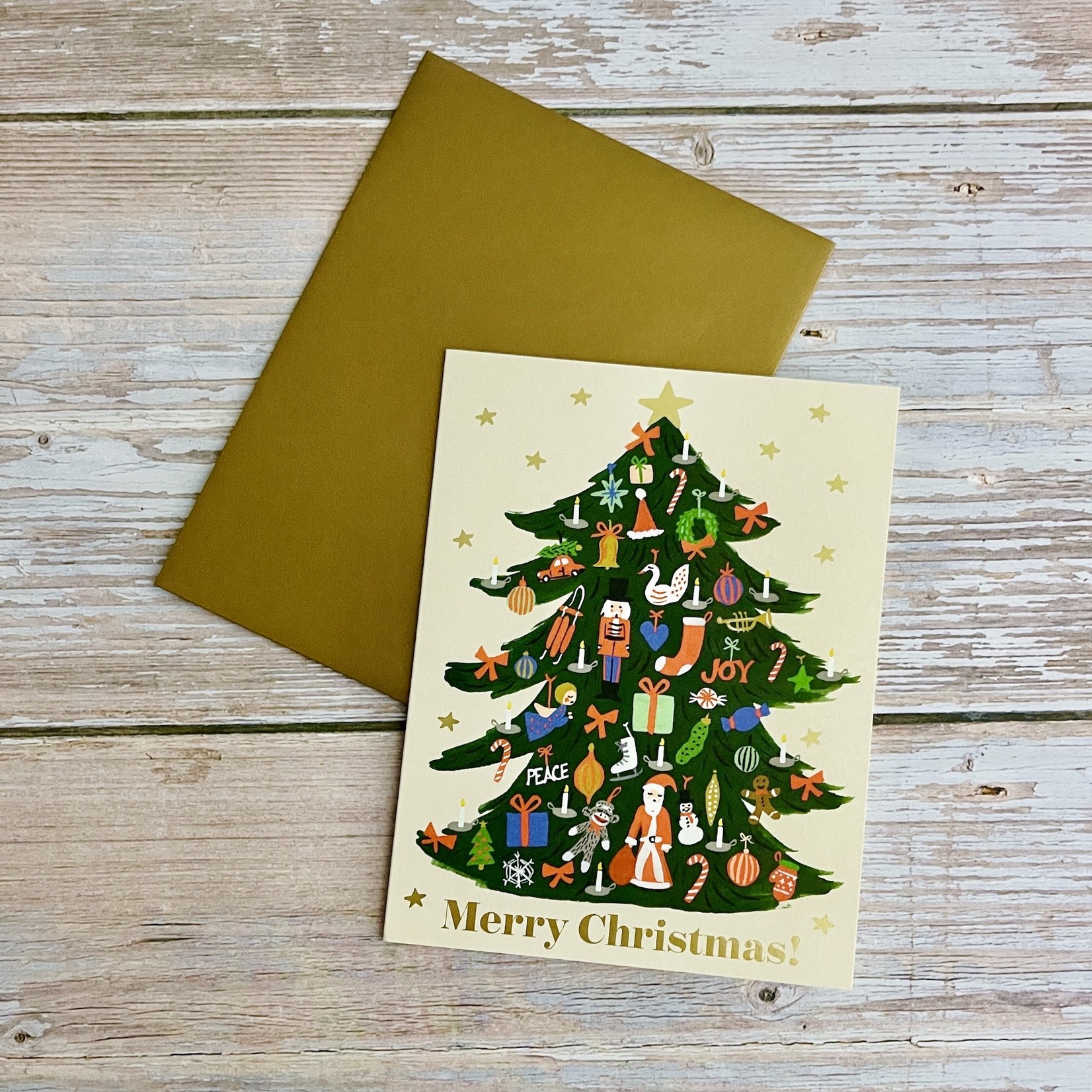 Trimmed Tree Boxed Set of 8 holiday cards