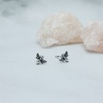 Nina Designs Tiny Silver Bee Post Earrings