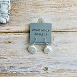 Handmade Silver Earrings with white coin pearl