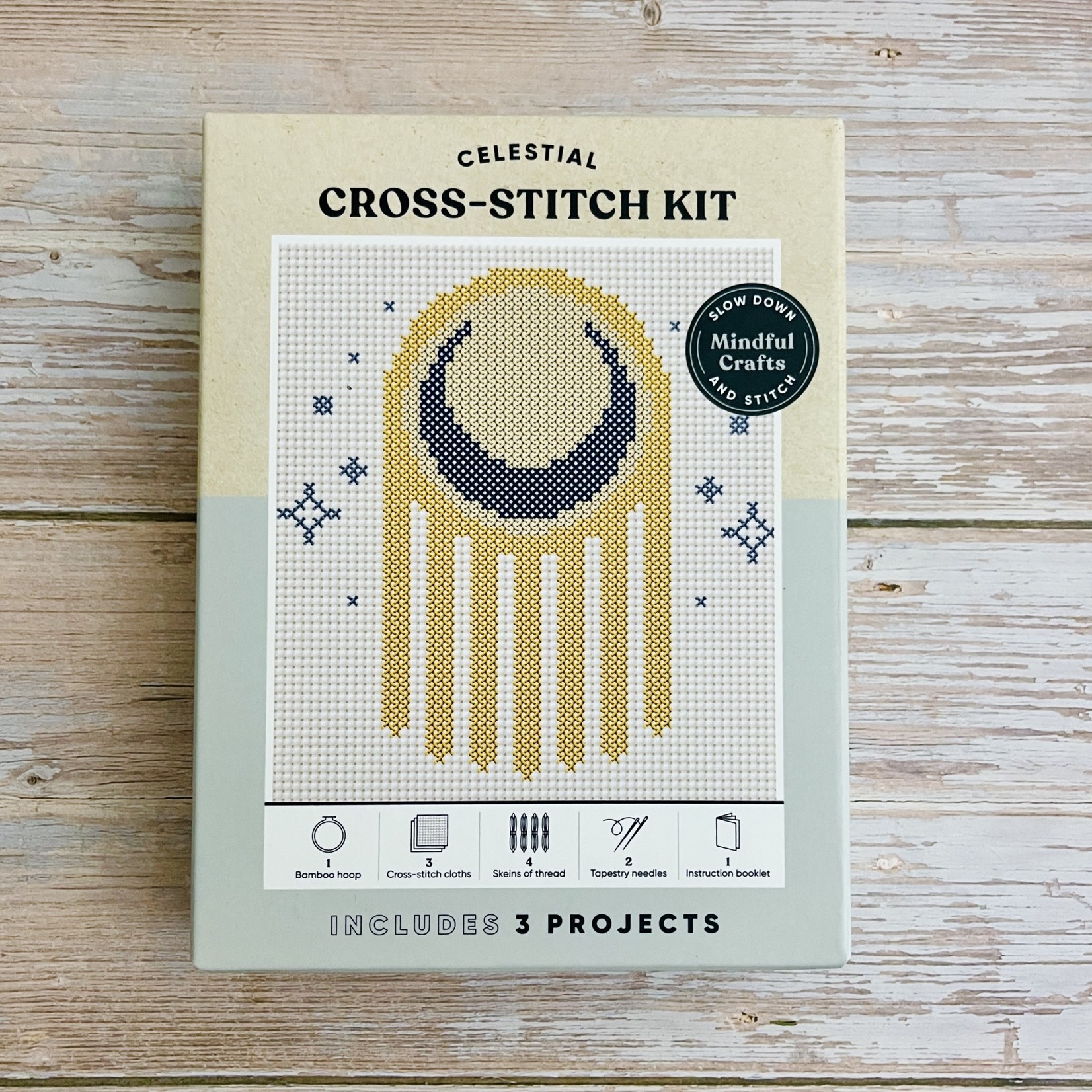Mindful Crafts: Celestial Cross-Stitch Kit