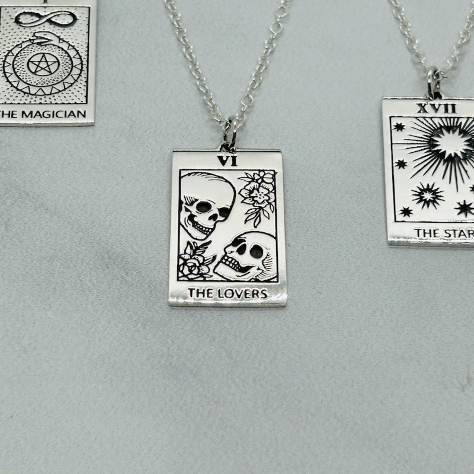 Nina Designs Silver Tarot Card Necklace -