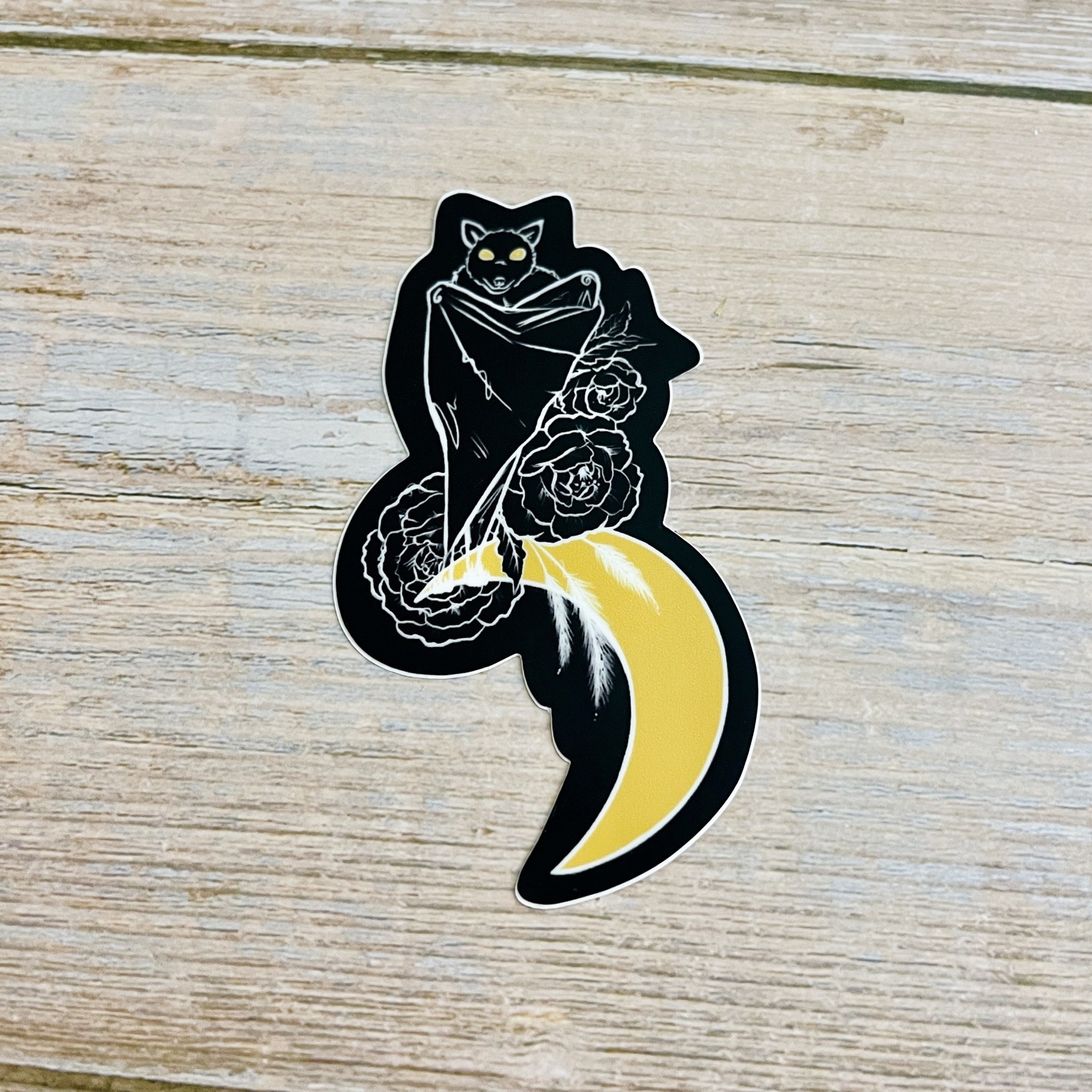 A Dresser Drawer c/o Faire Bat Moon Sticker