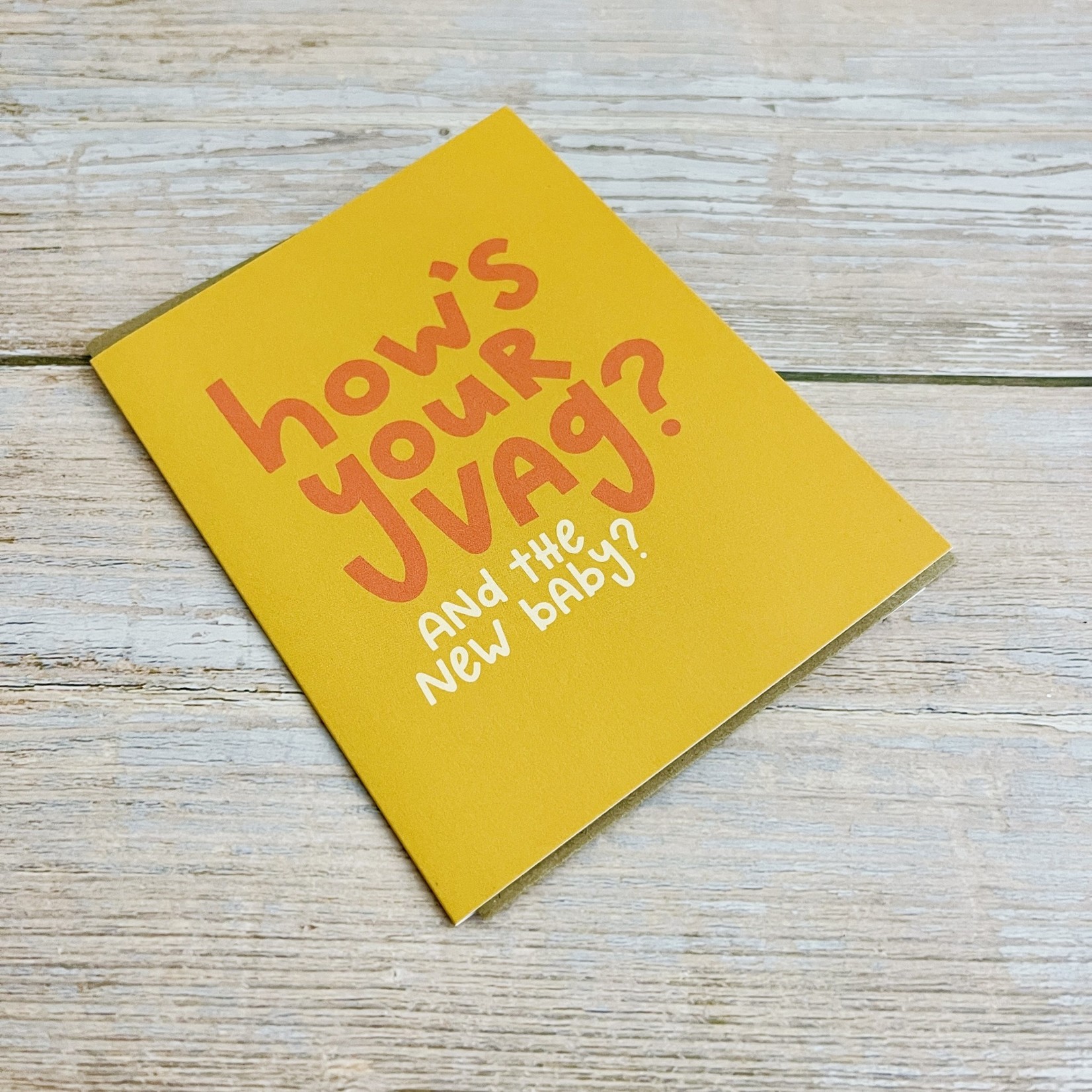 Twentysome Design Hows Your Vag? New Baby Card DNO