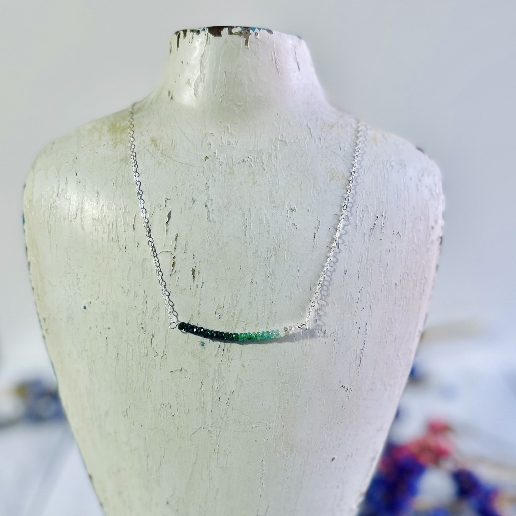 Laura Stark Designs Handmade Emerald Ombre Necklace