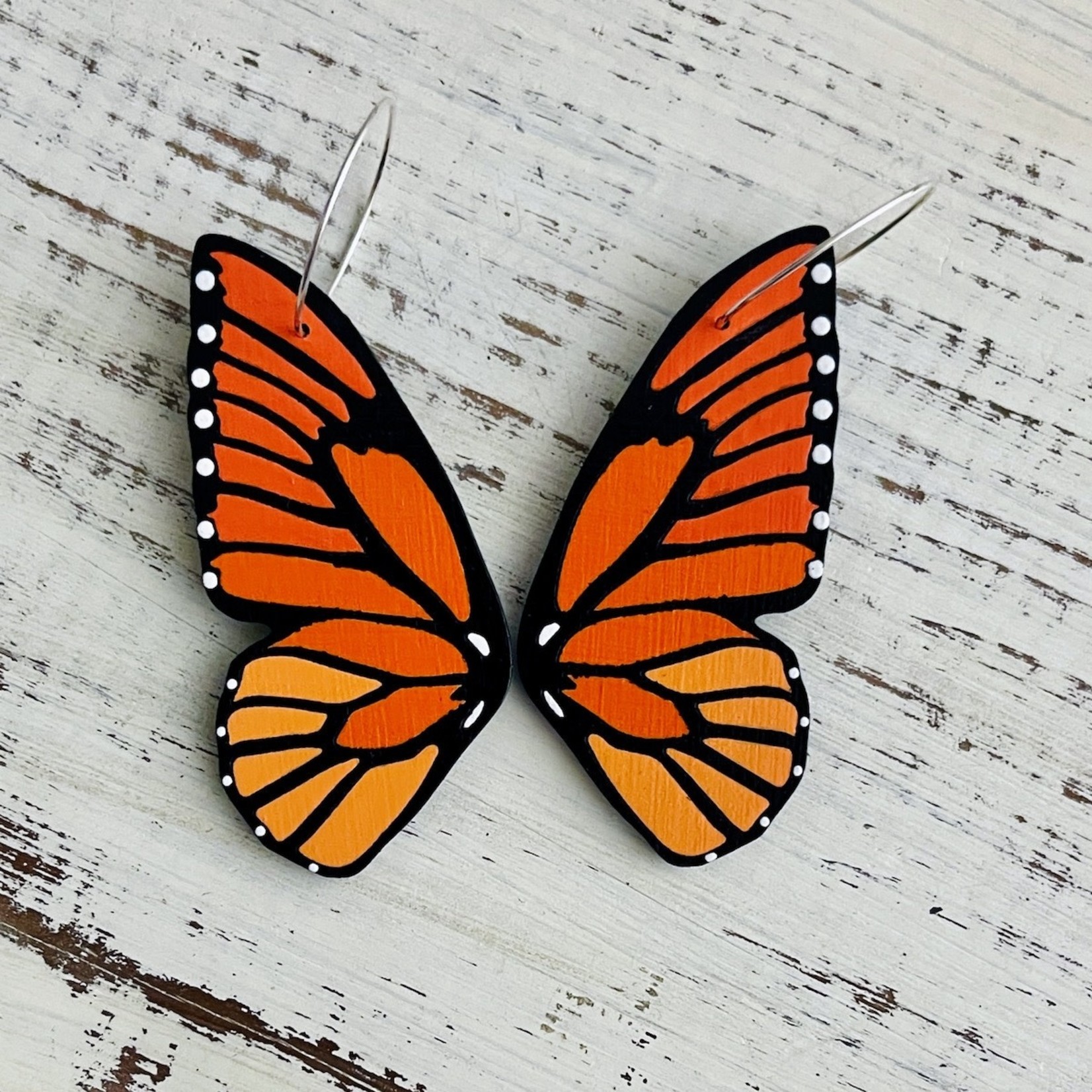 Le Chic Miami c/o Faire Monarch Butterfly Wing Earrings by Le Chic Miami