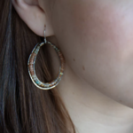 Handmade Opalescent Hoop Earrings by Art by Any Means
