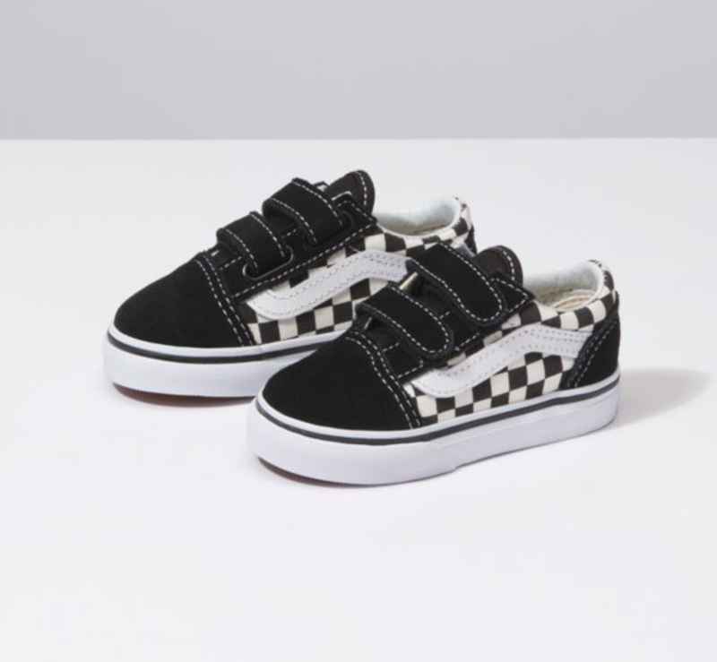 Vans Toddler Old Skool V - Primary Checkerboard Black/White