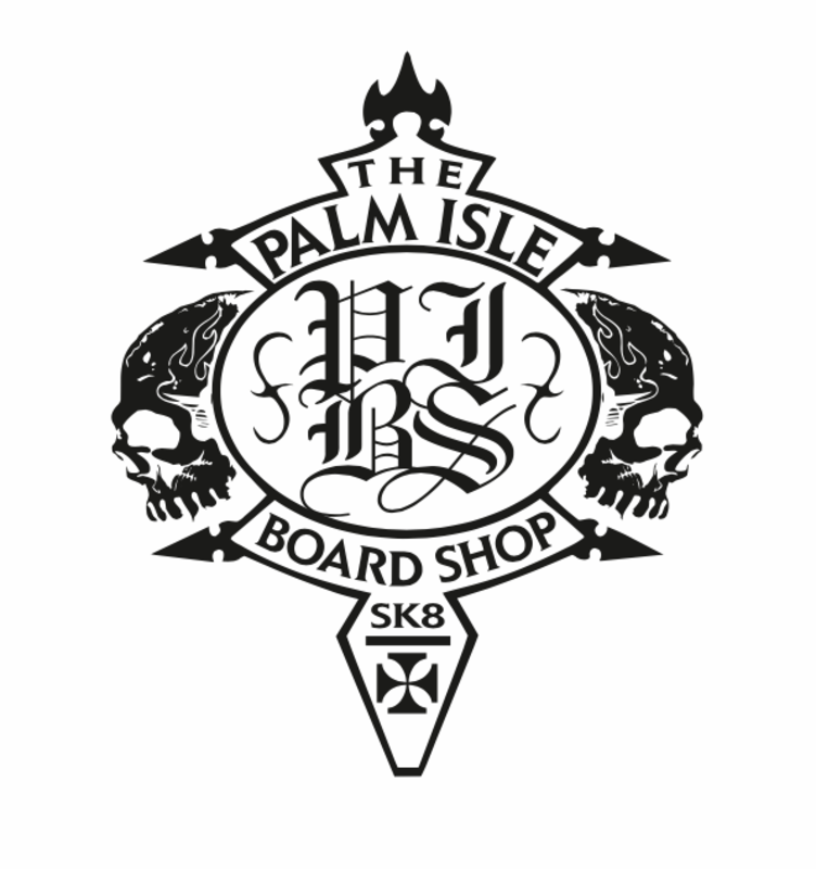 Palm Isle Crest Logo Longsleeve - White