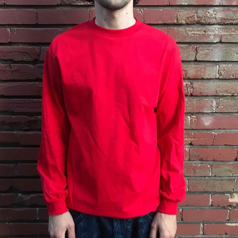 Palm Isle Crest Logo Longsleeve - Red