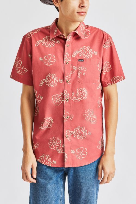 Brixton Charter Print S/S - Lava Red