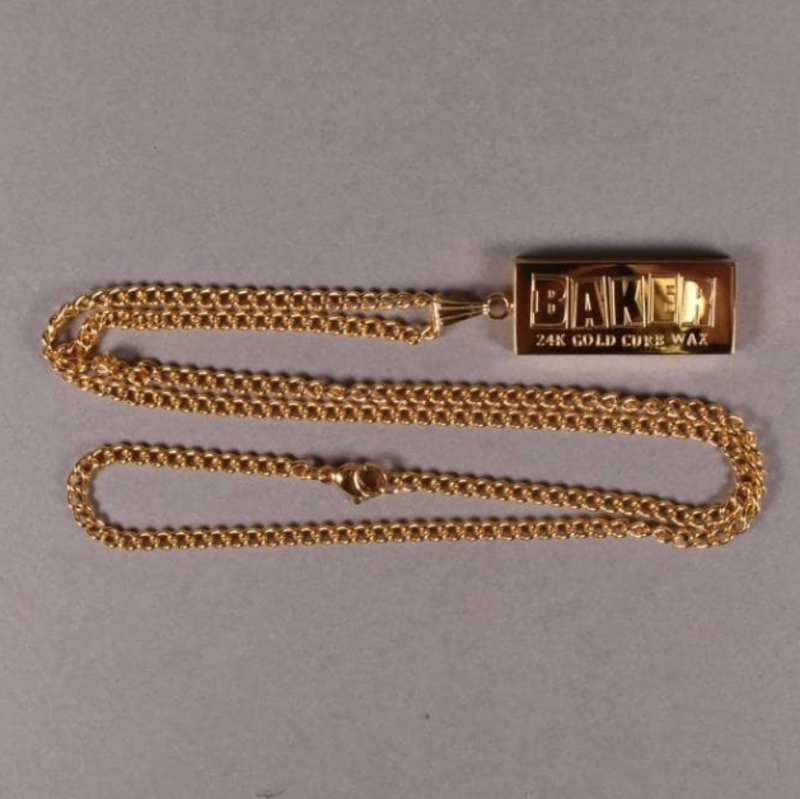 Baker Curb Wax 24K Gold Necklace