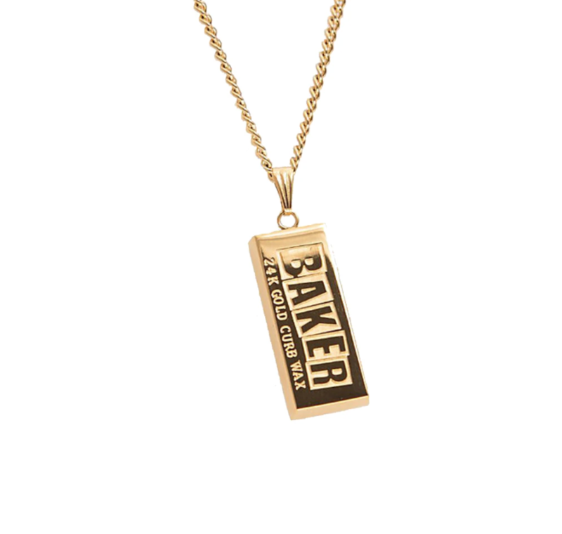 Baker Curb Wax 24K Gold Necklace