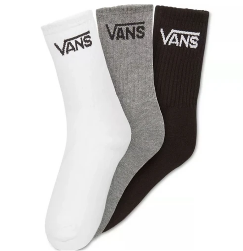 Vans Paquet de 3 Chaussettes Classic Crew - Noir/Gris/Blanc