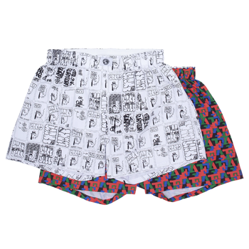 Fucking Awesome Two Pack Boxers Wanto Dill/Monogram Art