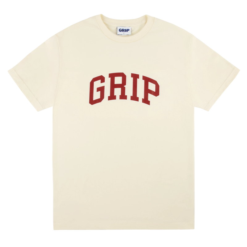Classic Grip T-Shirt - Cream - Palm Isle Skate Shop