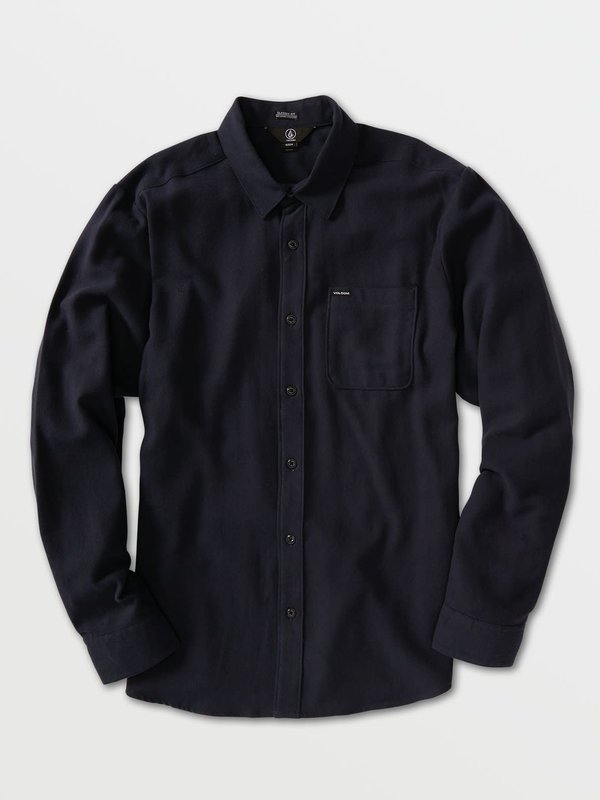 Volcom Caden Solid Long Sleeve Shirt - Navy