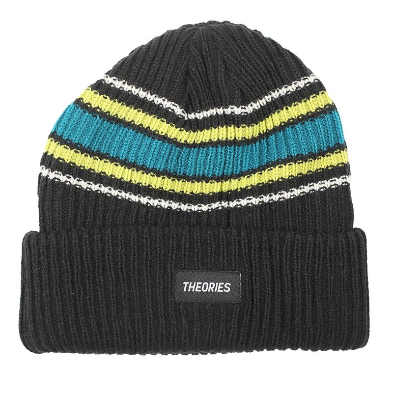 Theories Burst Stripe Beanie - Black