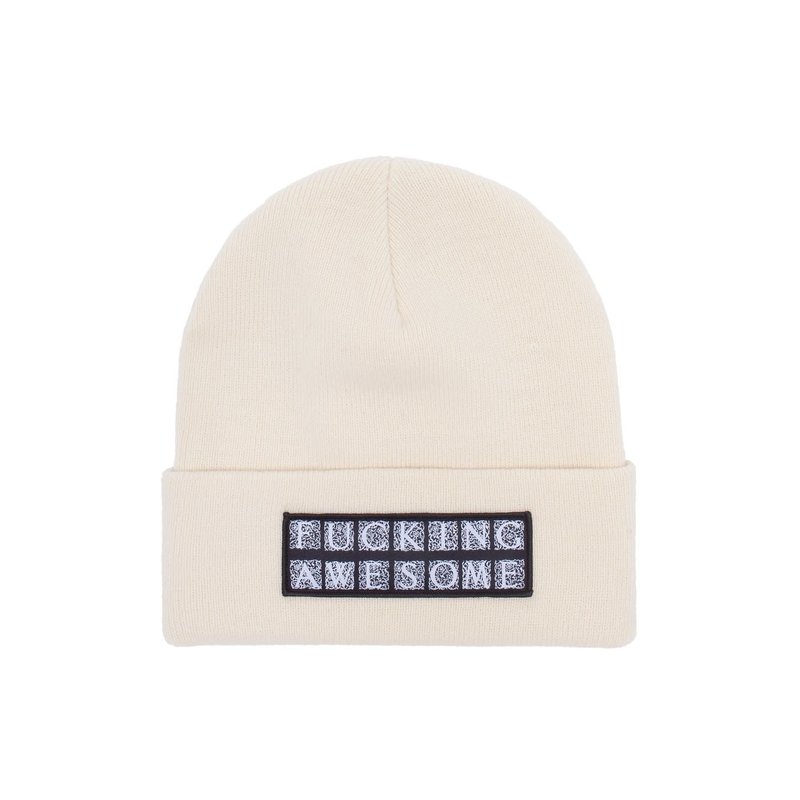 Fucking Awesome Hydra Cuff Beanie - Ivory - Palm Isle Skate Shop