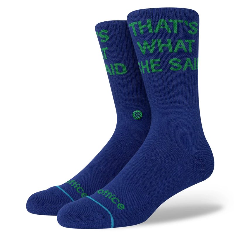 Stance x The Office That's What She Said Crew Socks - Navy
