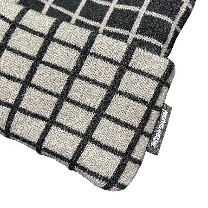 Fucking Awesome Checker Block Cuff Beanie - Black/Grey