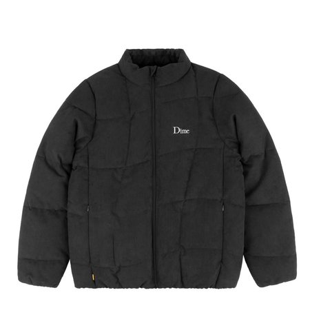 Dime Corduroy Wave Puffer Jacket - Black