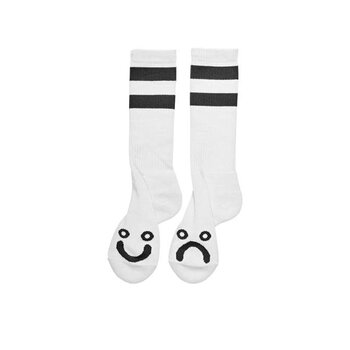 Polar Skate Co. Happy Sad Long Socks - White