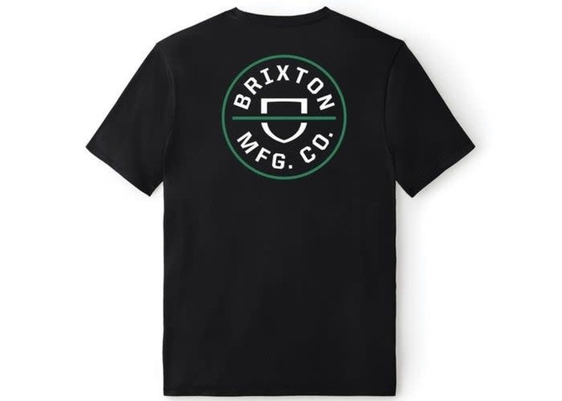 Brixton Crest Crossover Standard T-Shirt - Black