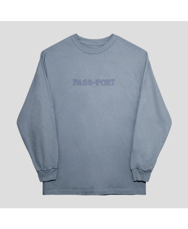Official Embroidery Longsleeve - Stonewash Blue