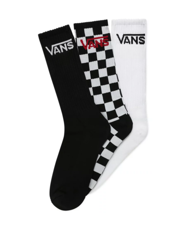 Vans Classic Crew Socks 3 Pack - Assorted Checkerboard