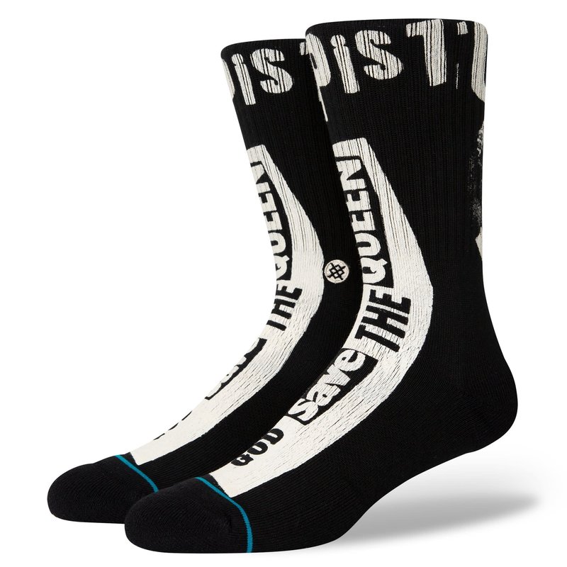 Stance God Save The Queen Crew Socks - Black