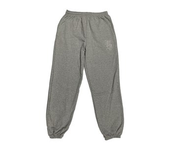 Stamp Embroidered Sweatpants - Grey